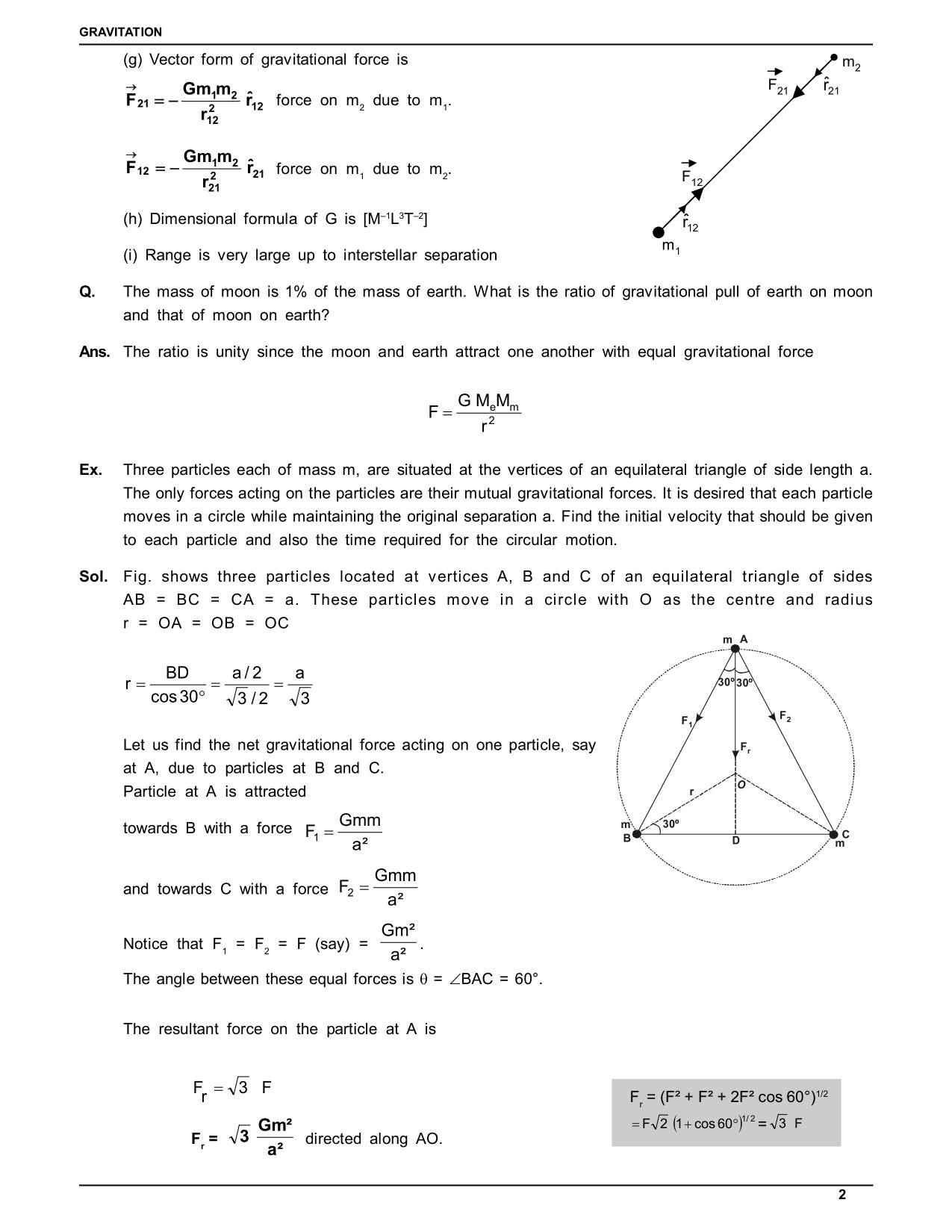 Class 11 Physics Gravitation Notes For Iit Jee Neet Esaral 7154
