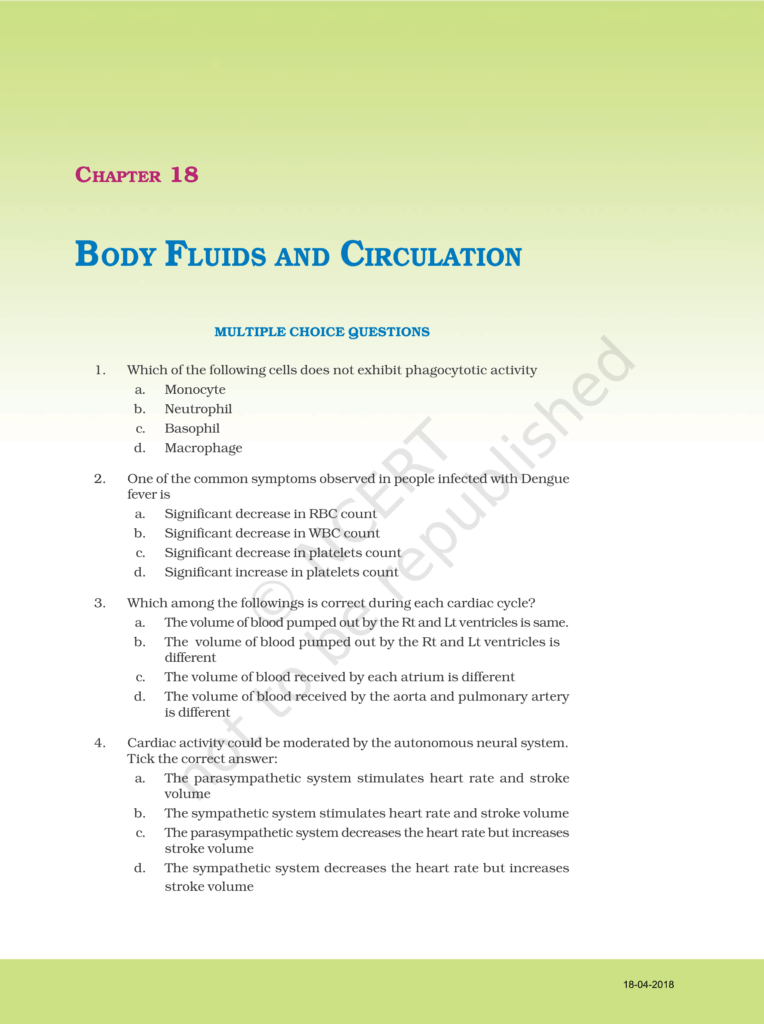 NCERT Exemplar Class 11 Biology Chapter 18 Image 1