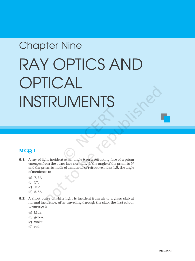 NCERT Exemplar Class 12 Physics Chapter 9 Image 1