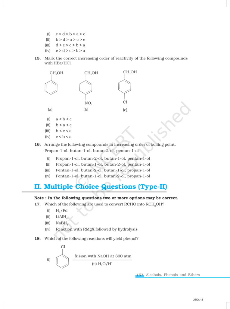 NCERT Exemplar Class 12 Chemistry Chapter 11 Image 4