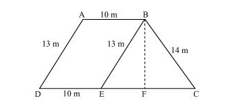 A field is in the shape of a trapezium whose parallel sides are 25 m and 10 m
