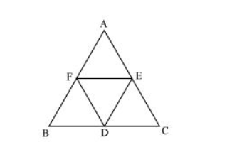 D, E and F are respectively the mid-points of the sides BC, CA and AB of a ΔABC.